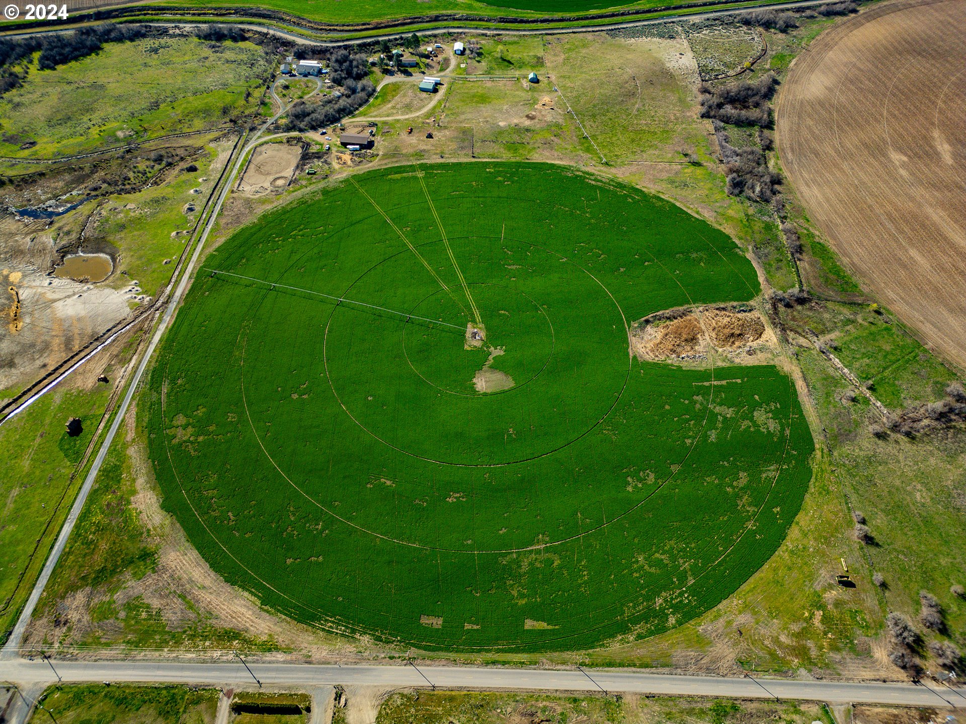 an aerial view of a football ground