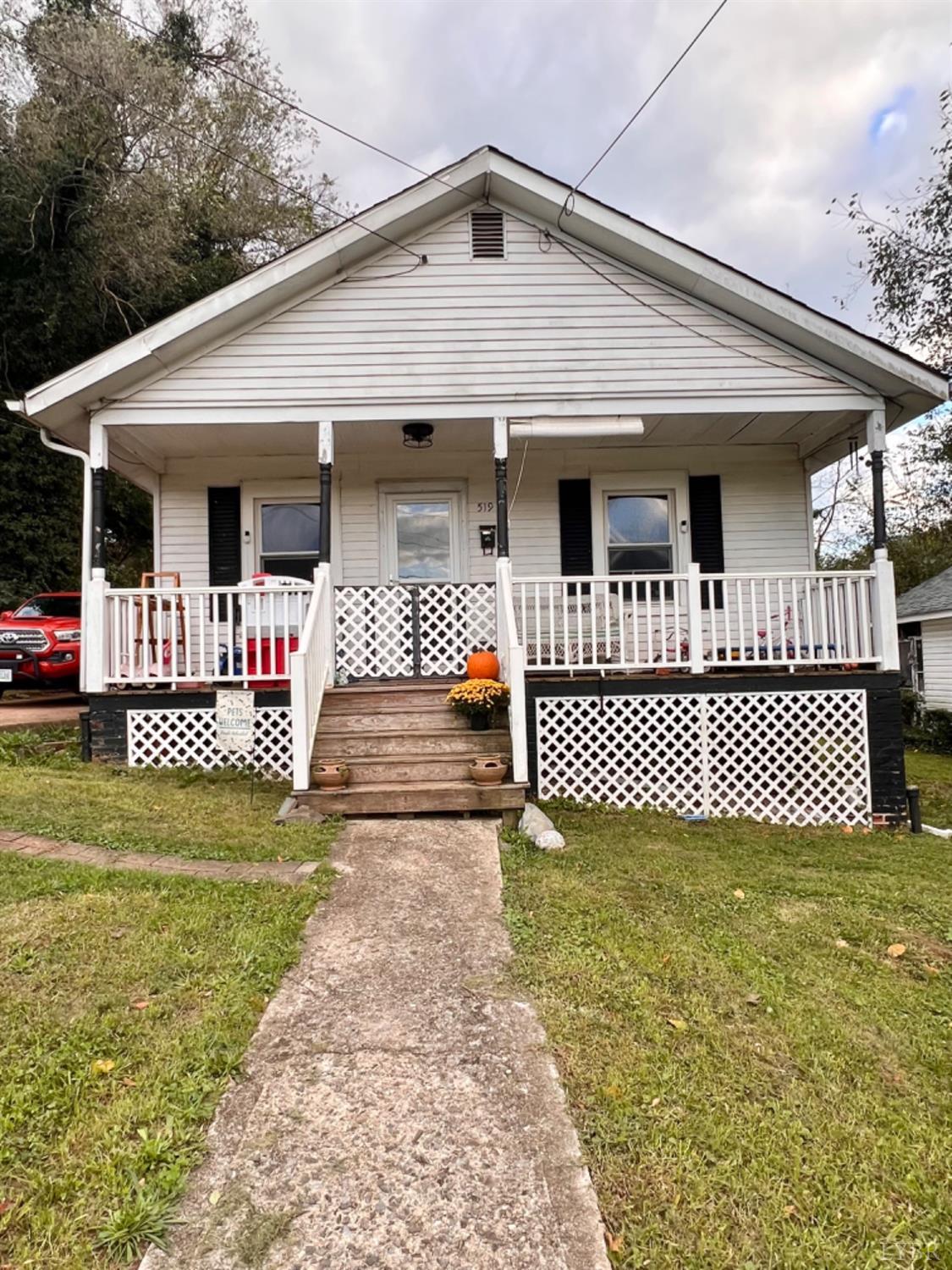 a front view of a house