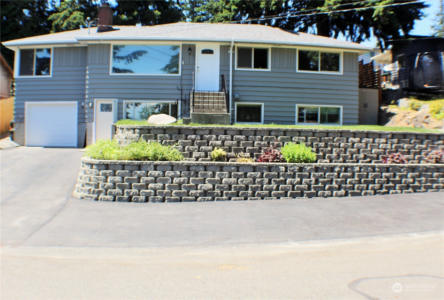 a front view of a house