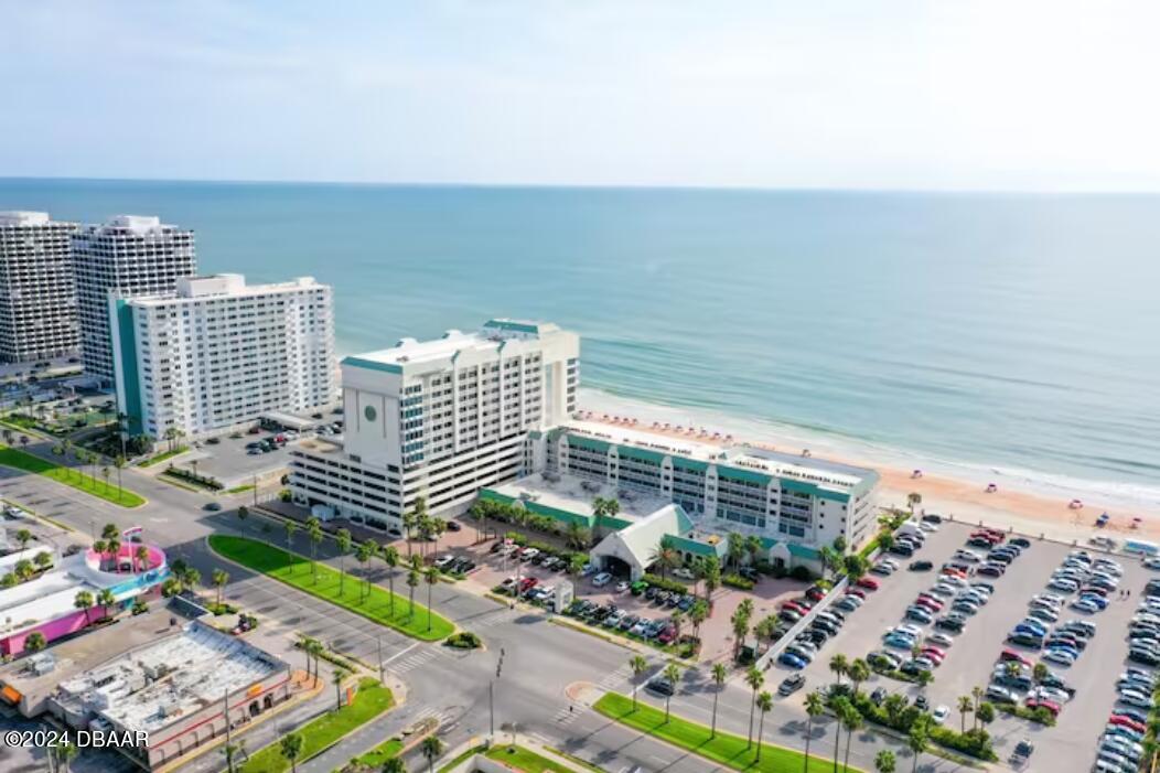 a view of city with ocean