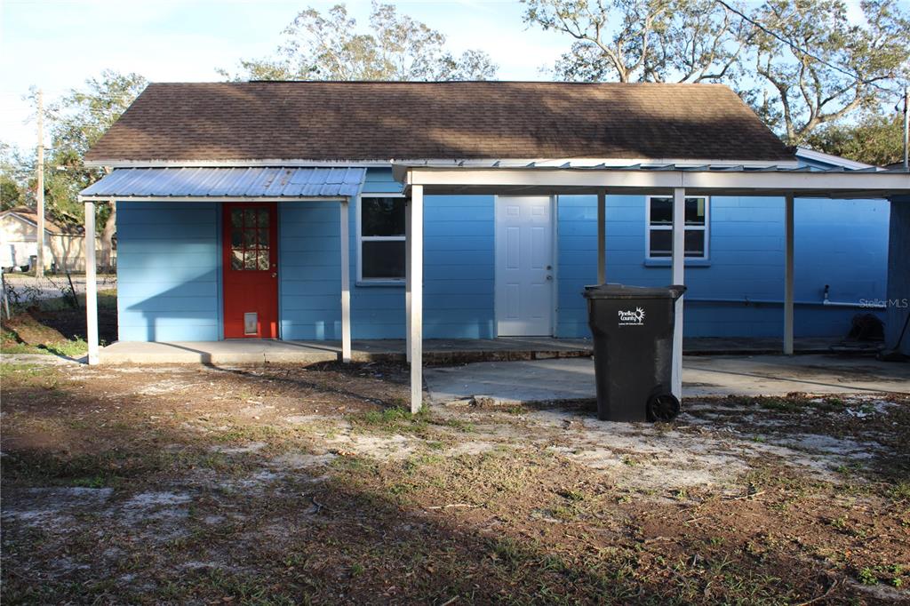 a view of a house with a space