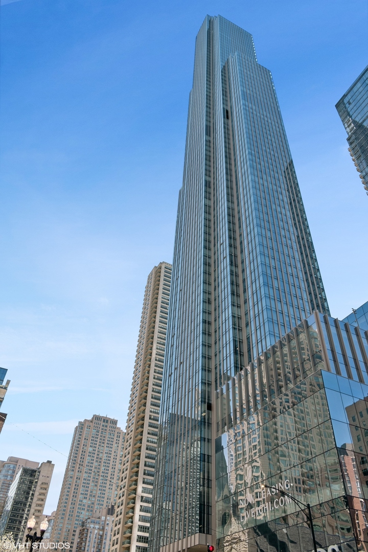 a view of a tall building