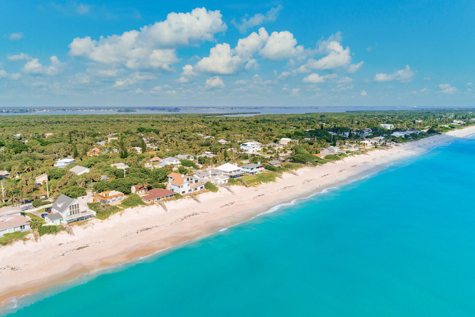 a view of an ocean and beach