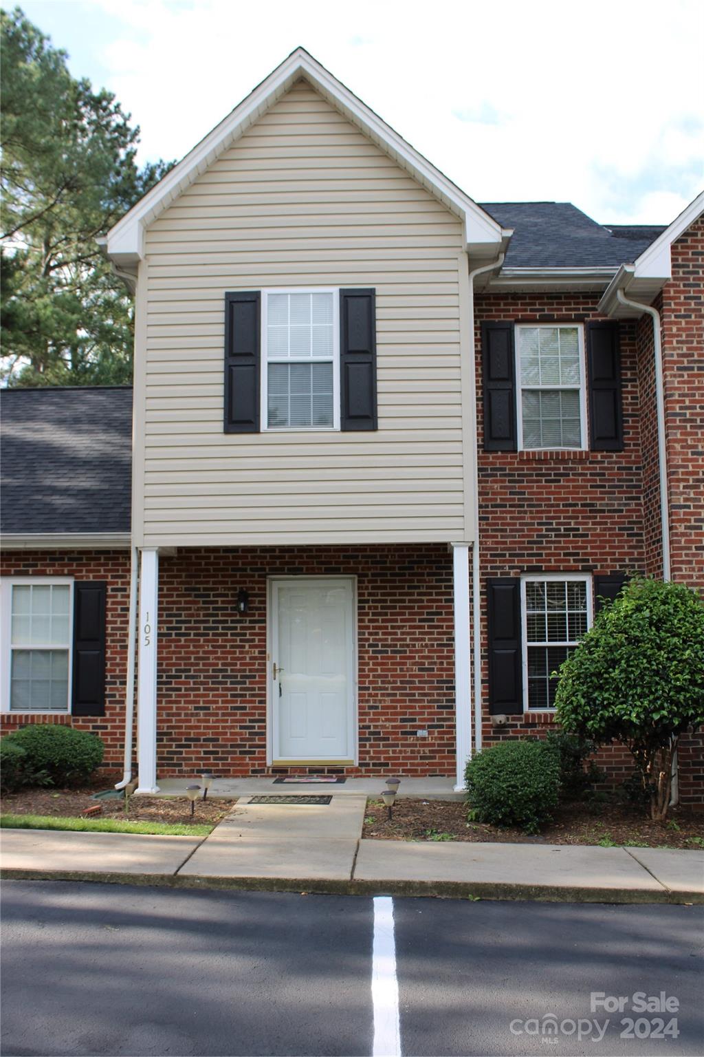 a front view of a house