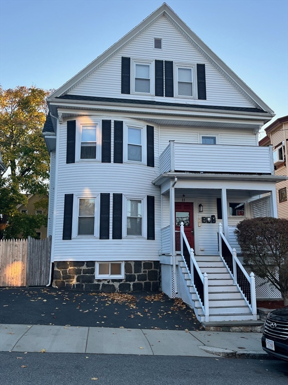 a front view of a house