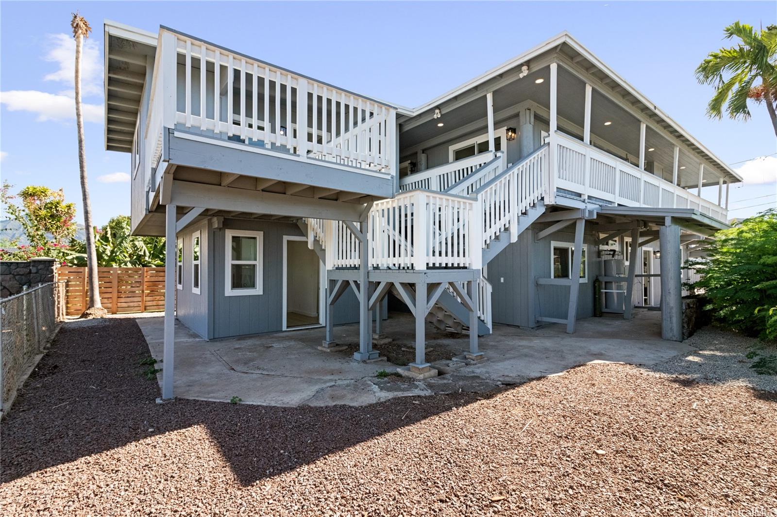 a view of a house with a patio