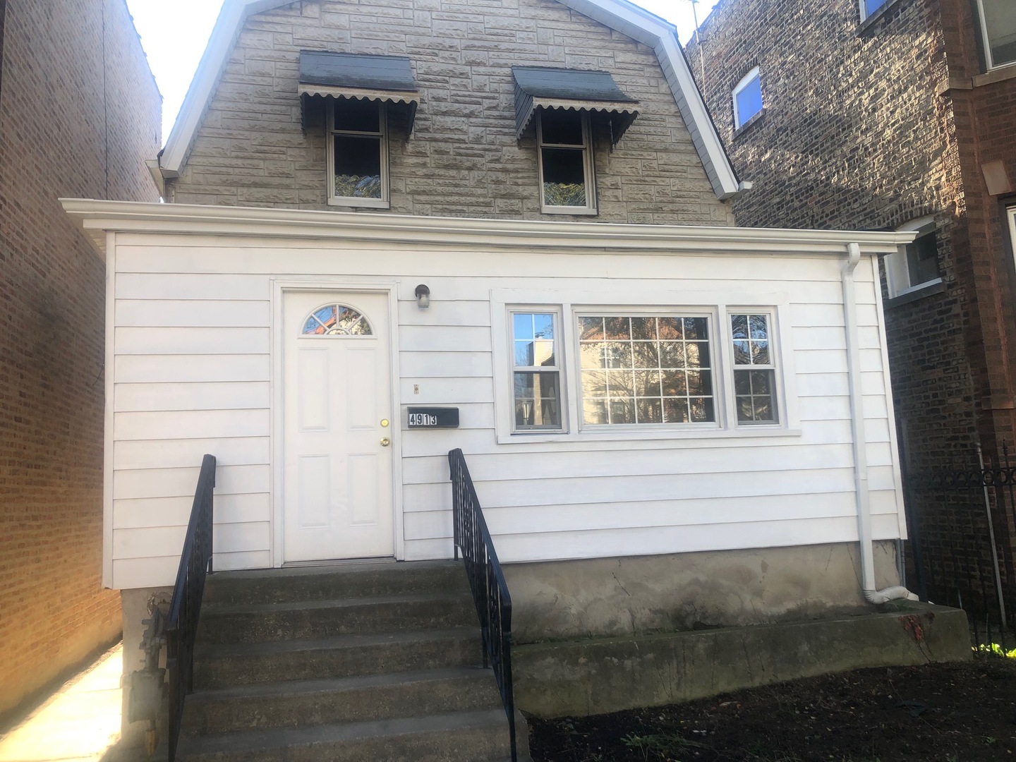 a view of front door of house