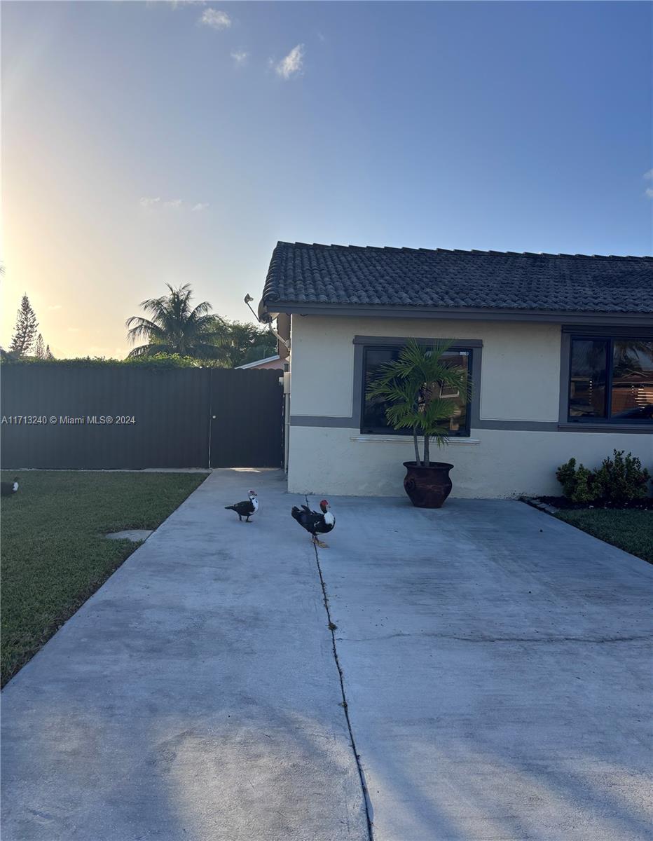 a view of a house with a patio