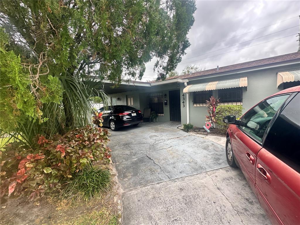 a car parked in front of house