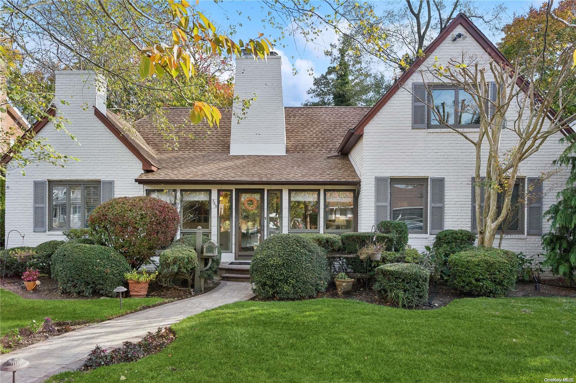 a view of a house with a garden