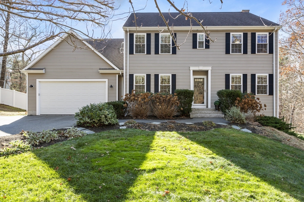 a house view with a garden space