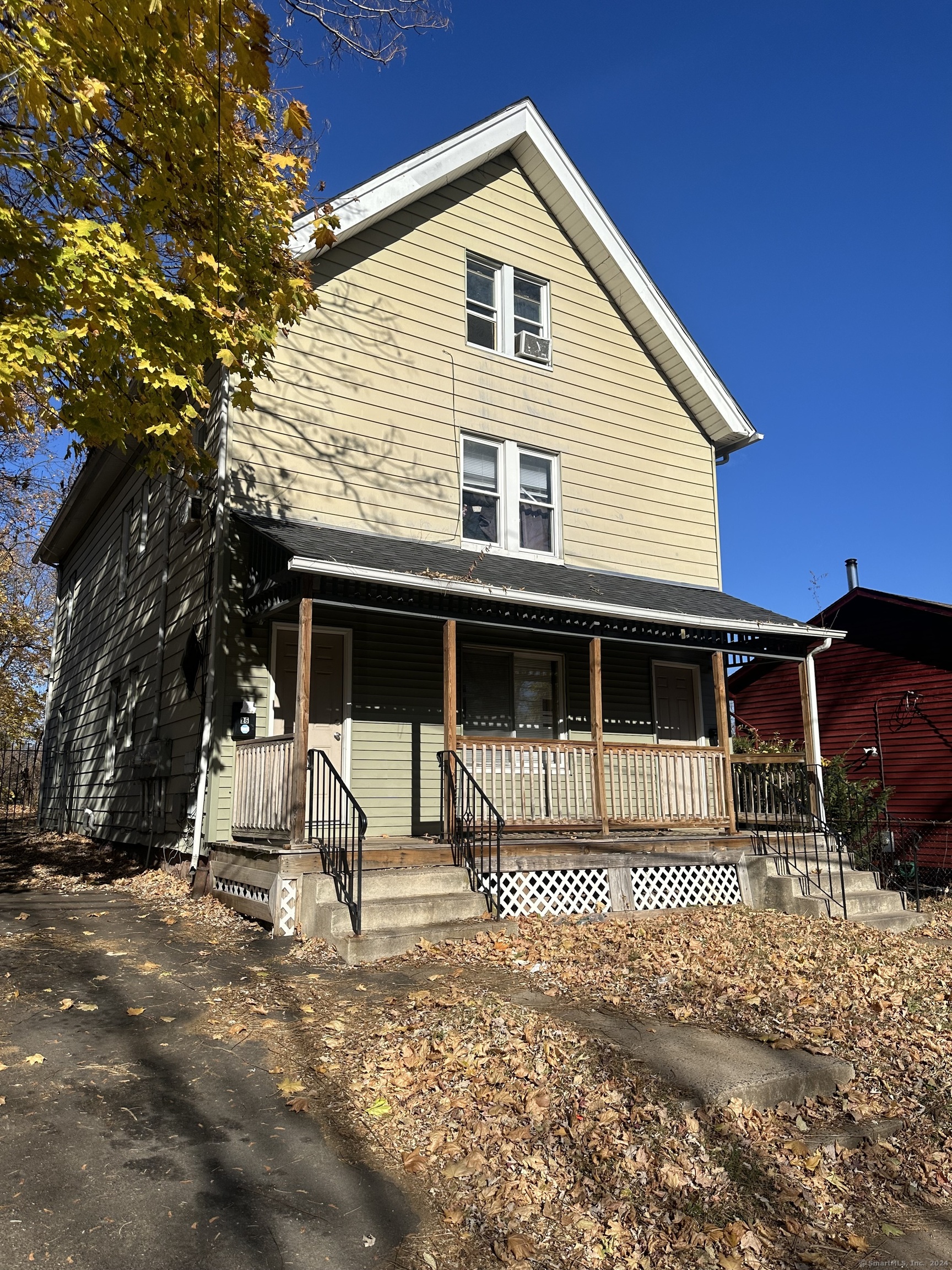 a view of a house with a patio