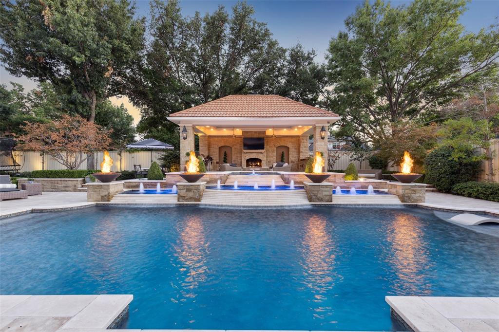 a view of pool with outdoor seating