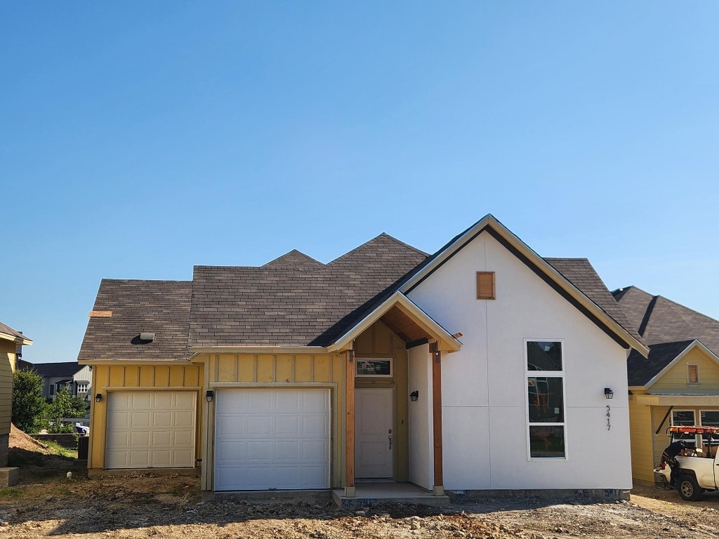 Photos of actual home, under construction.