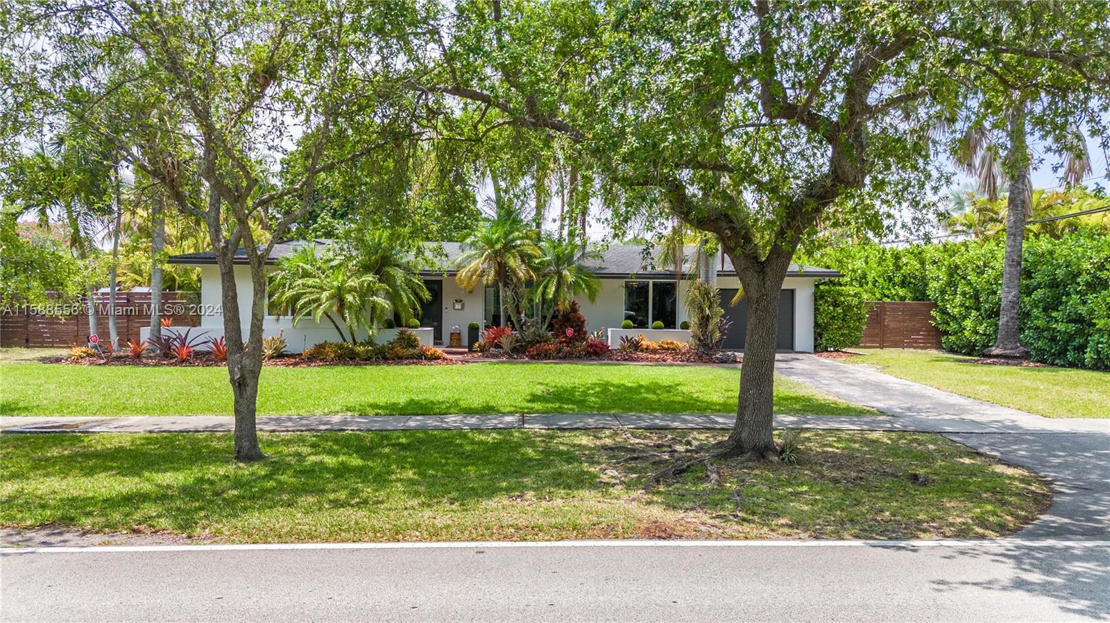 a view of a house with backyard and a tree