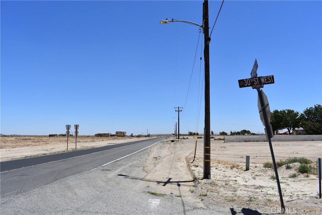 a view of a street with an empty room