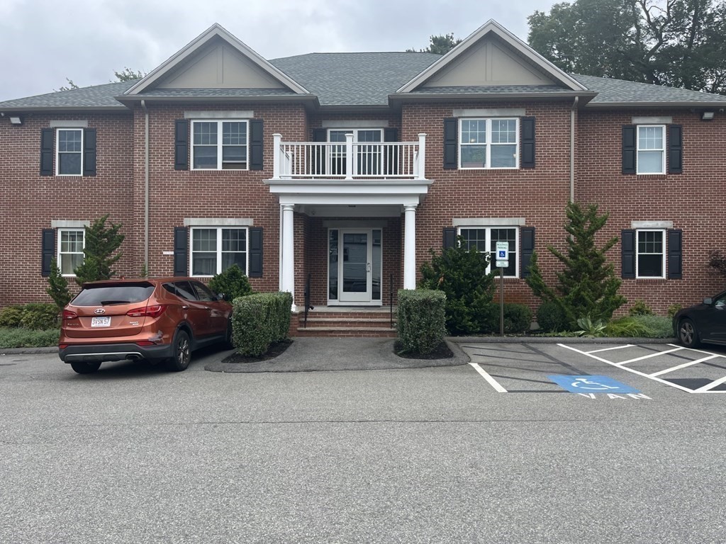 a car parked in front of a house