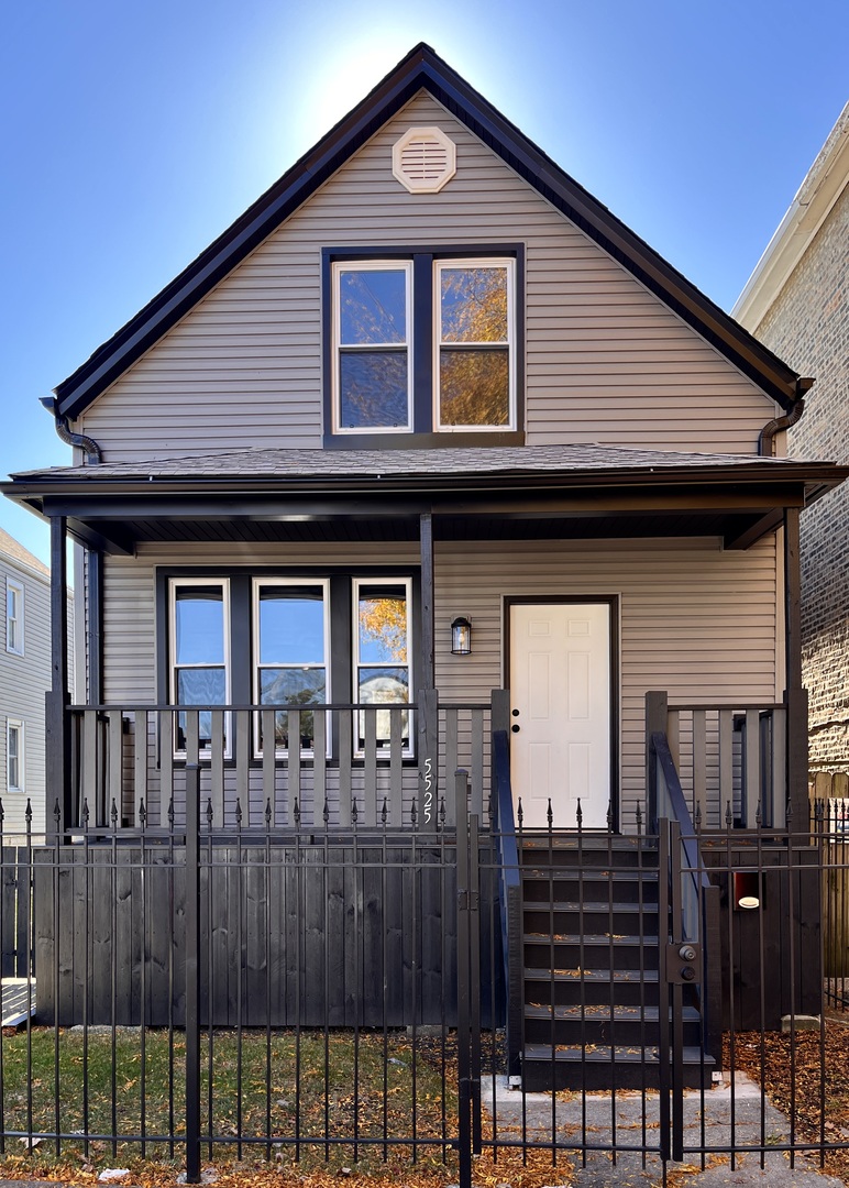 a front view of a house