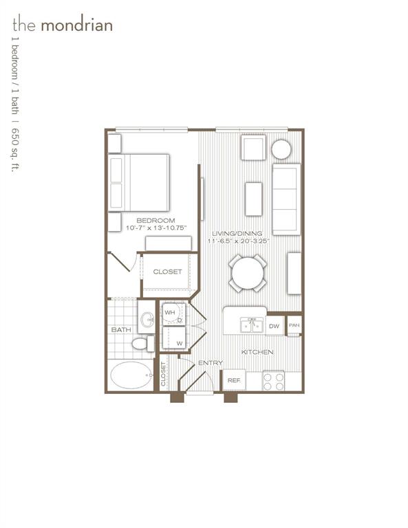 This boutique style property is located in Montrose on the edge of Midtown. There is a local owner who visits the property frequently to meet with the management team to make sure it is properly cared for and that the tenants are happy! Floorplan for this thoughtfully designed 650 sf (per Seller) offers a coat closet, pantry, side by side washer dryer, island + room for a dining table, king size bed and side tables.