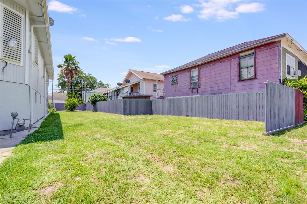 a view of a backyard with a garden