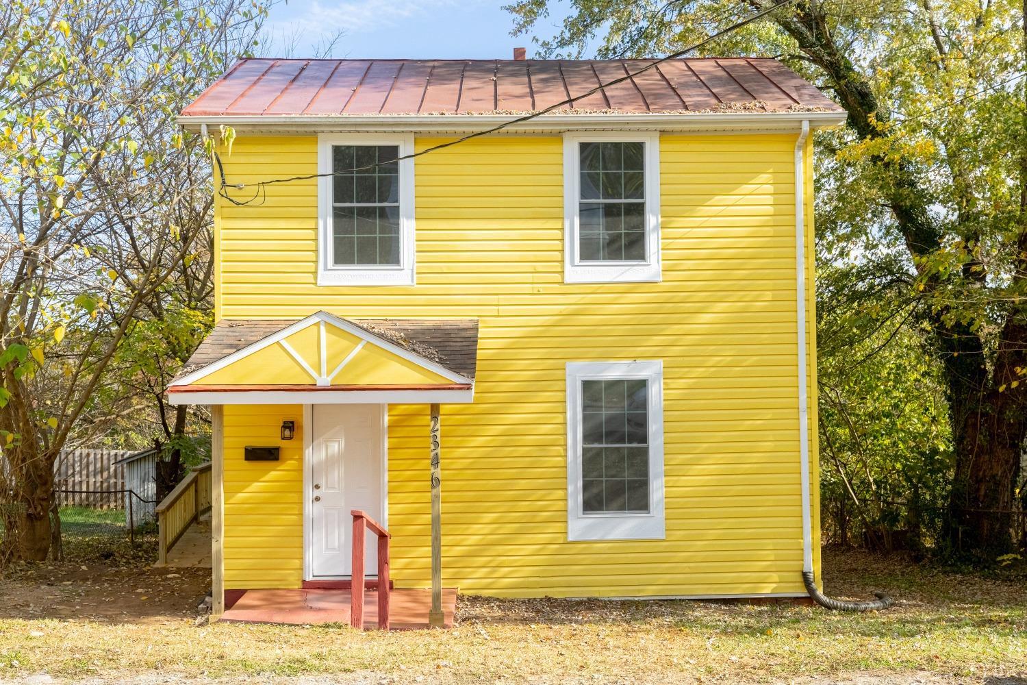 a front view of a house