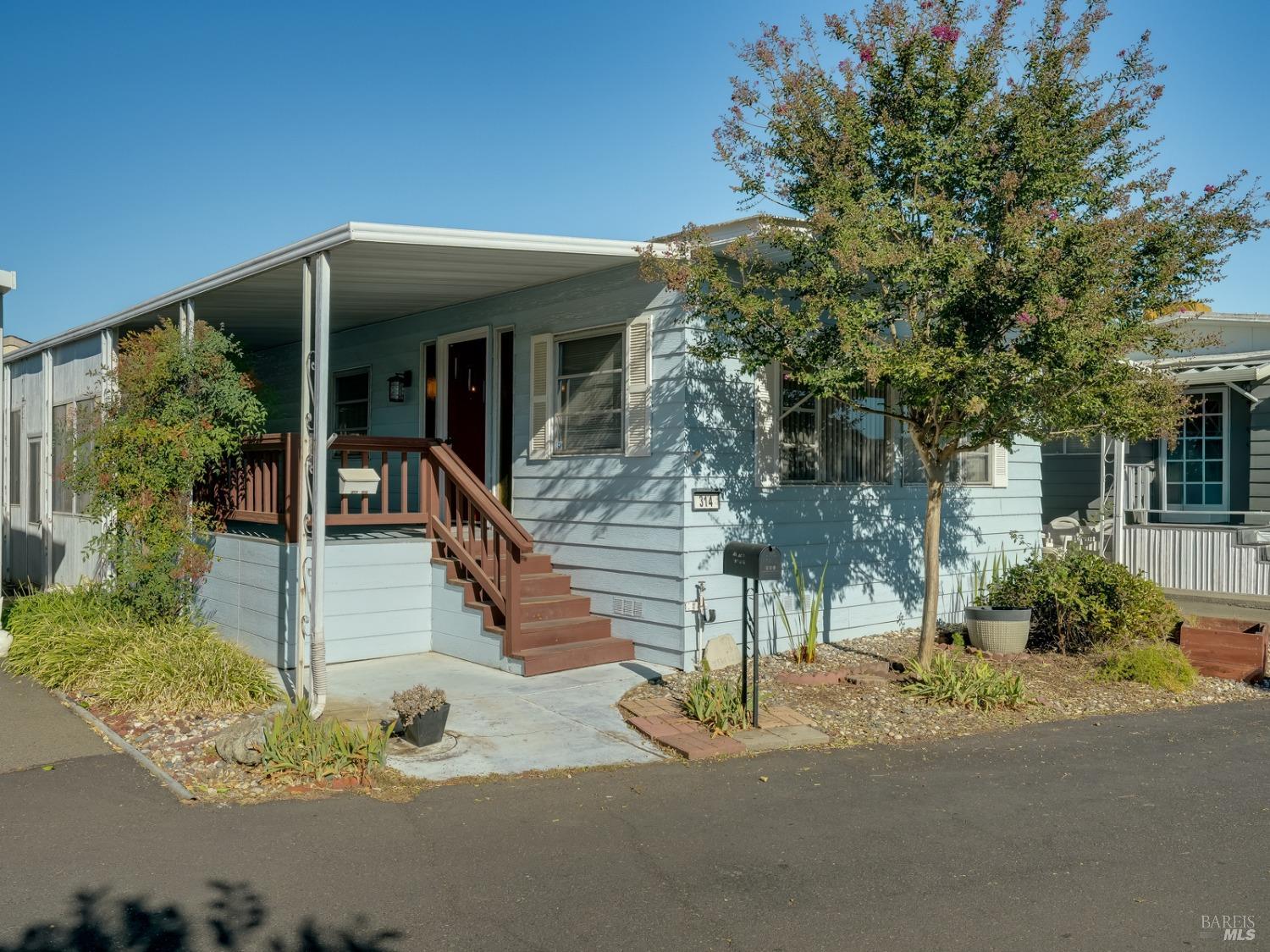 front view of a house with a porch