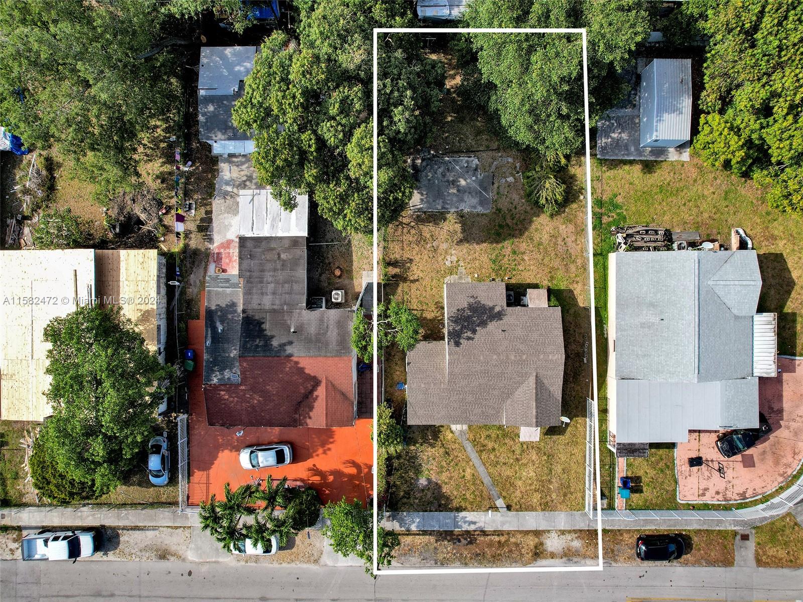 an aerial view of multiple houses