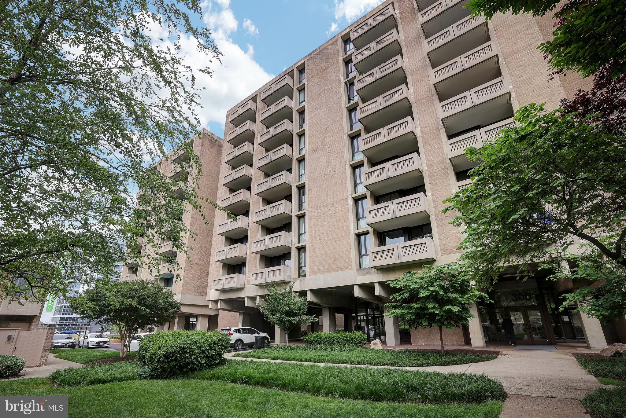 front view of building with yard