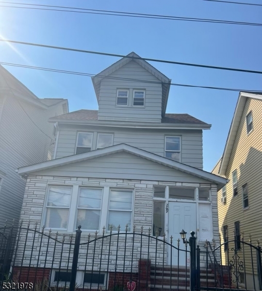 a front view of a house