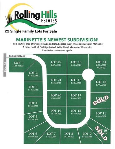 $42,500 | Rolling Hills Lane, Unit 3 | Peshtigo Town