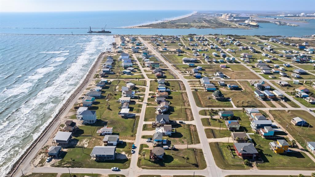 an aerial view of multiple houses