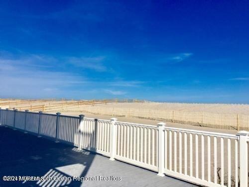 a view of a balcony with an outdoor space