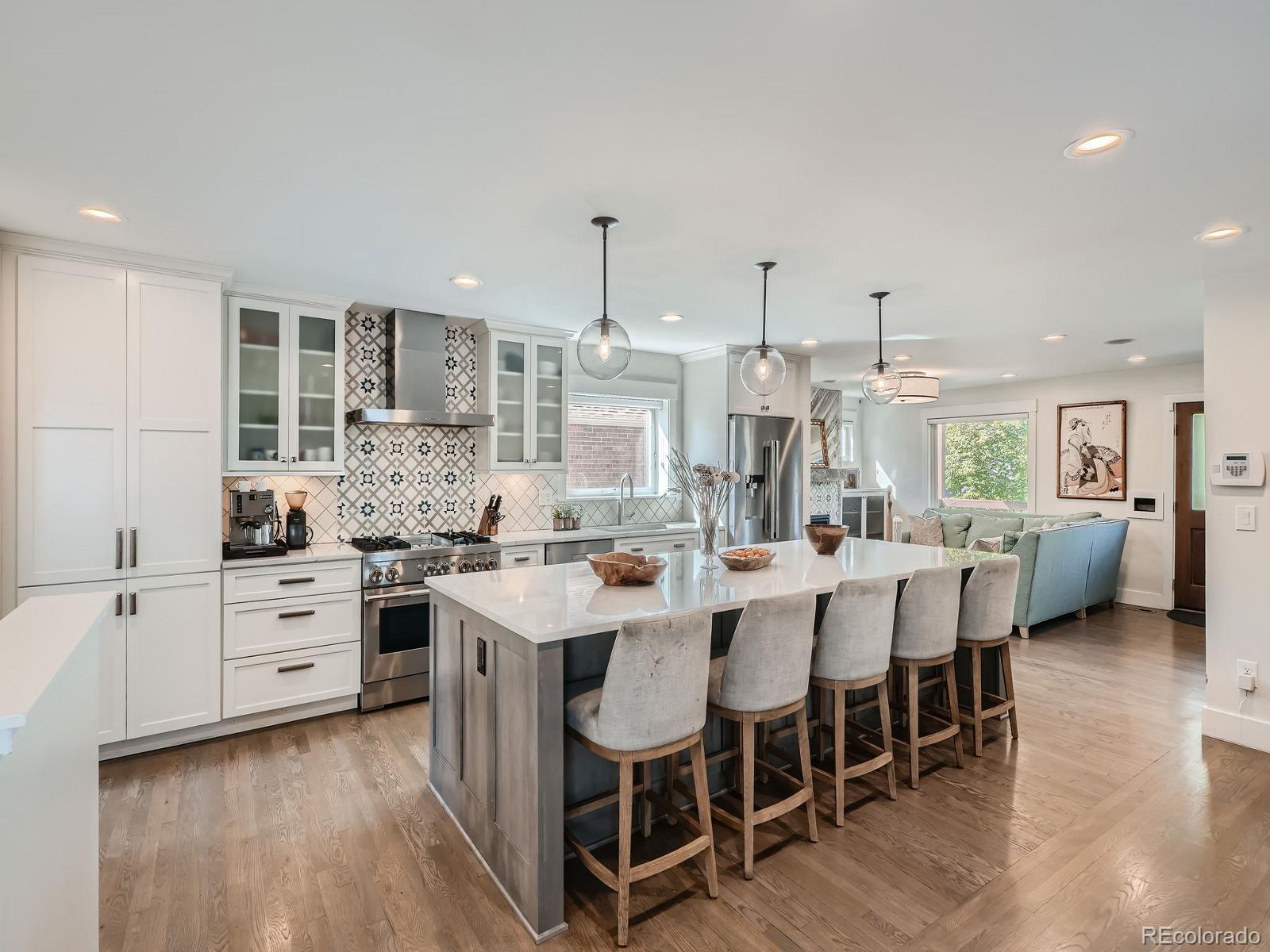 a large kitchen with lots of counter space and appliances