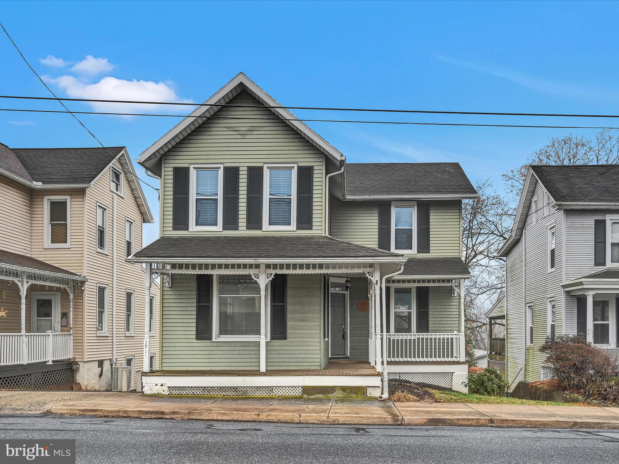 a front view of a house