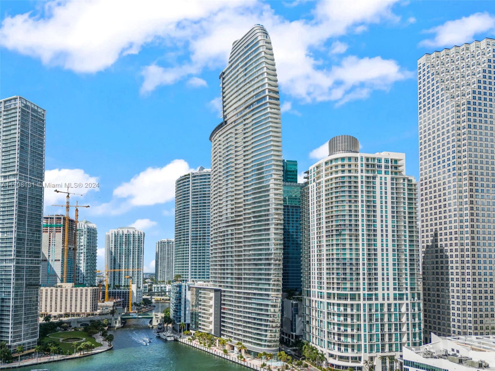 a view of a city with tall buildings