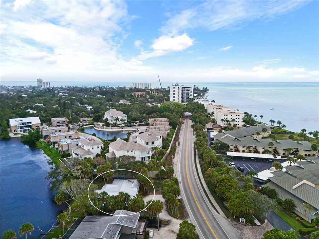 an aerial view of multiple house