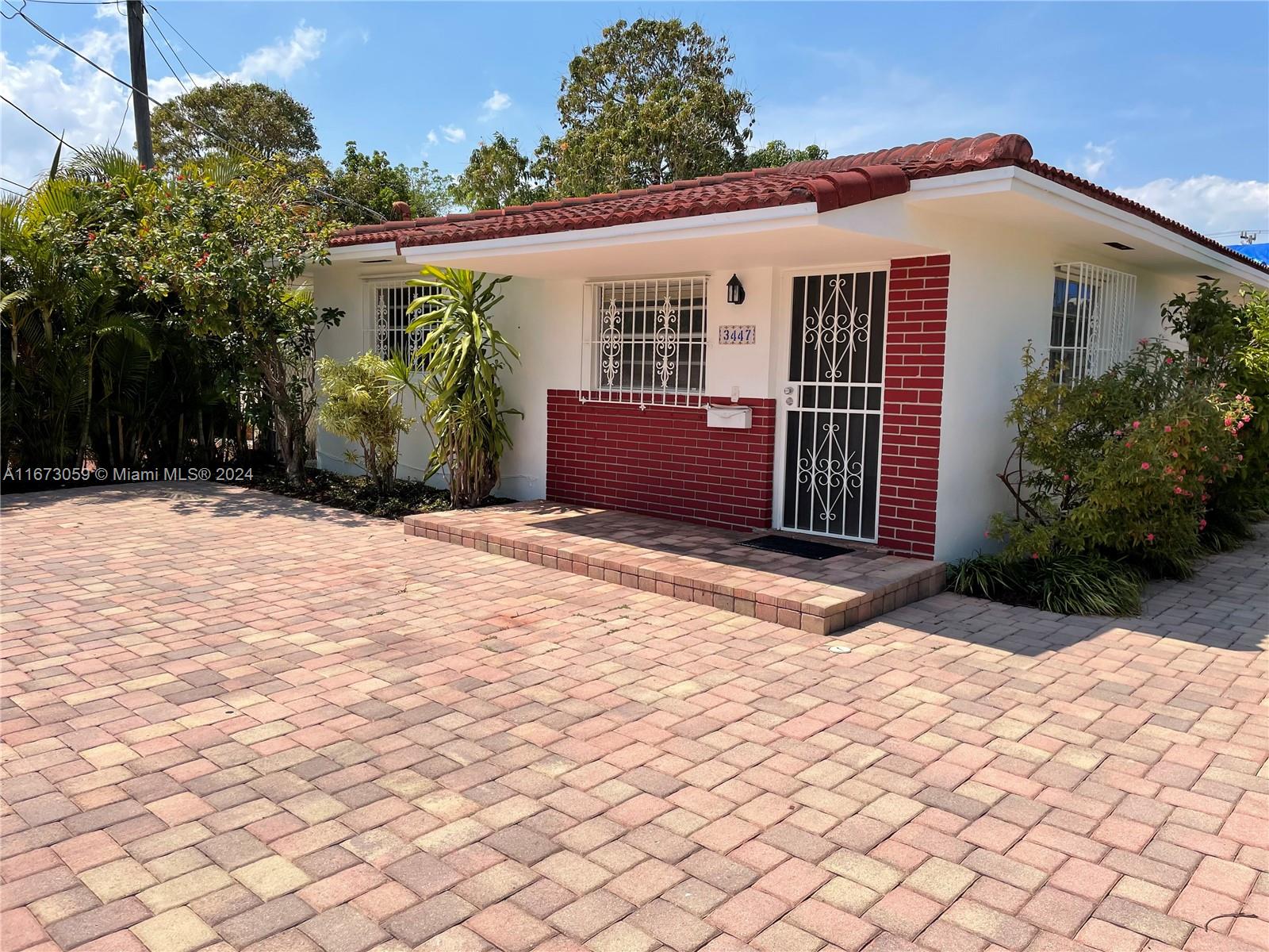 a front view of a house