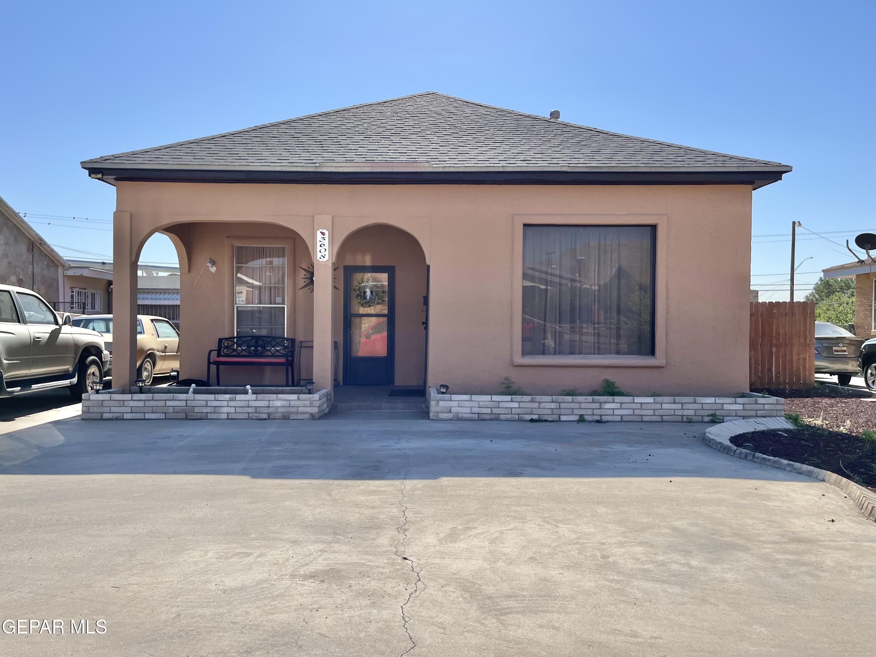 a front view of a house