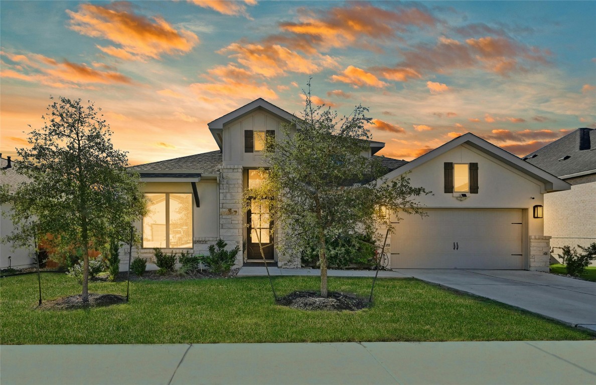 front view of house with a yard