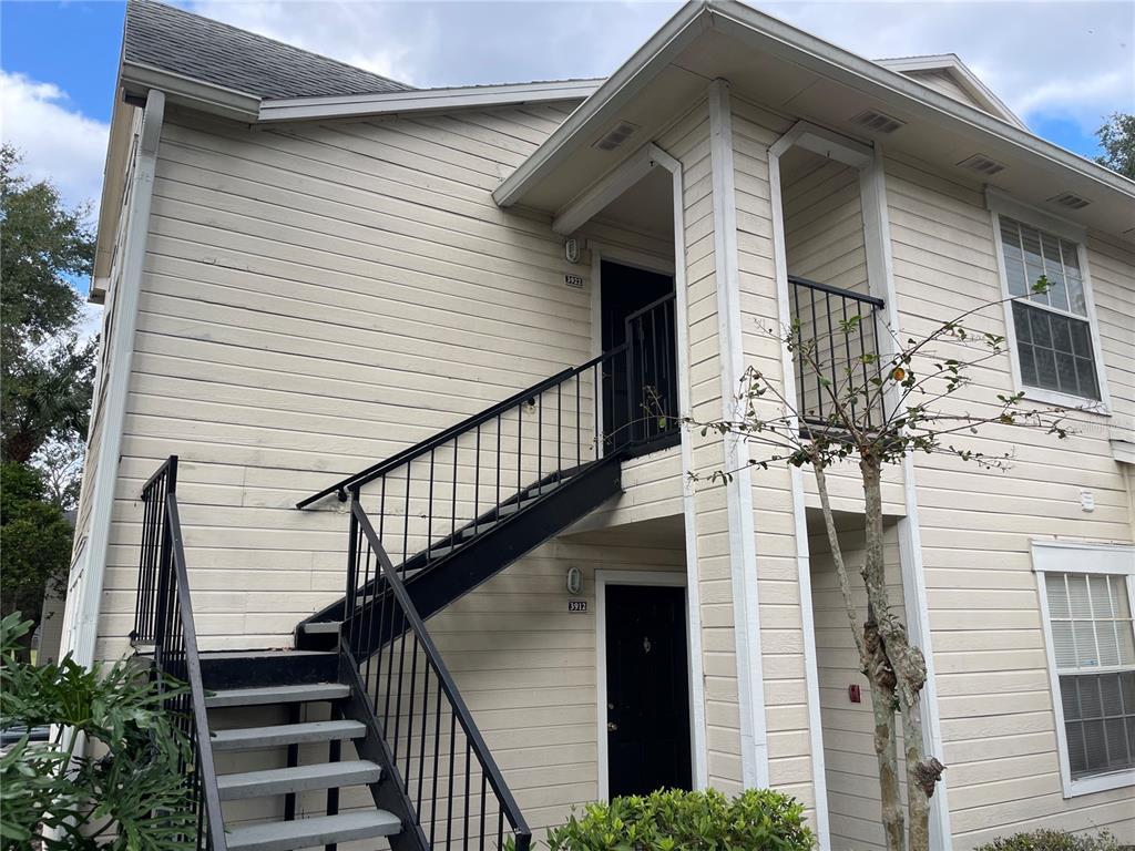 a front view of a house with a balcony