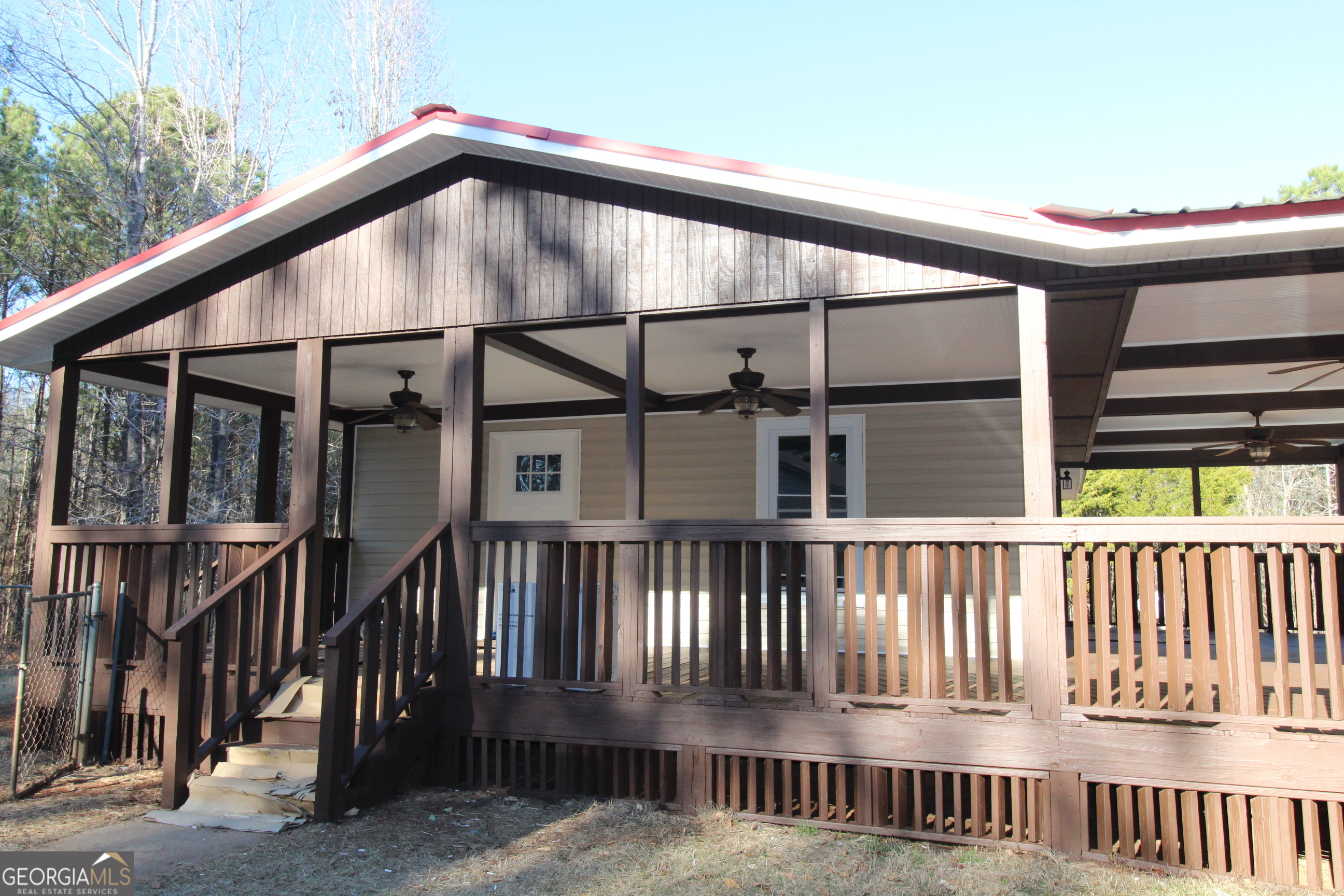 a front view of a house with a porch