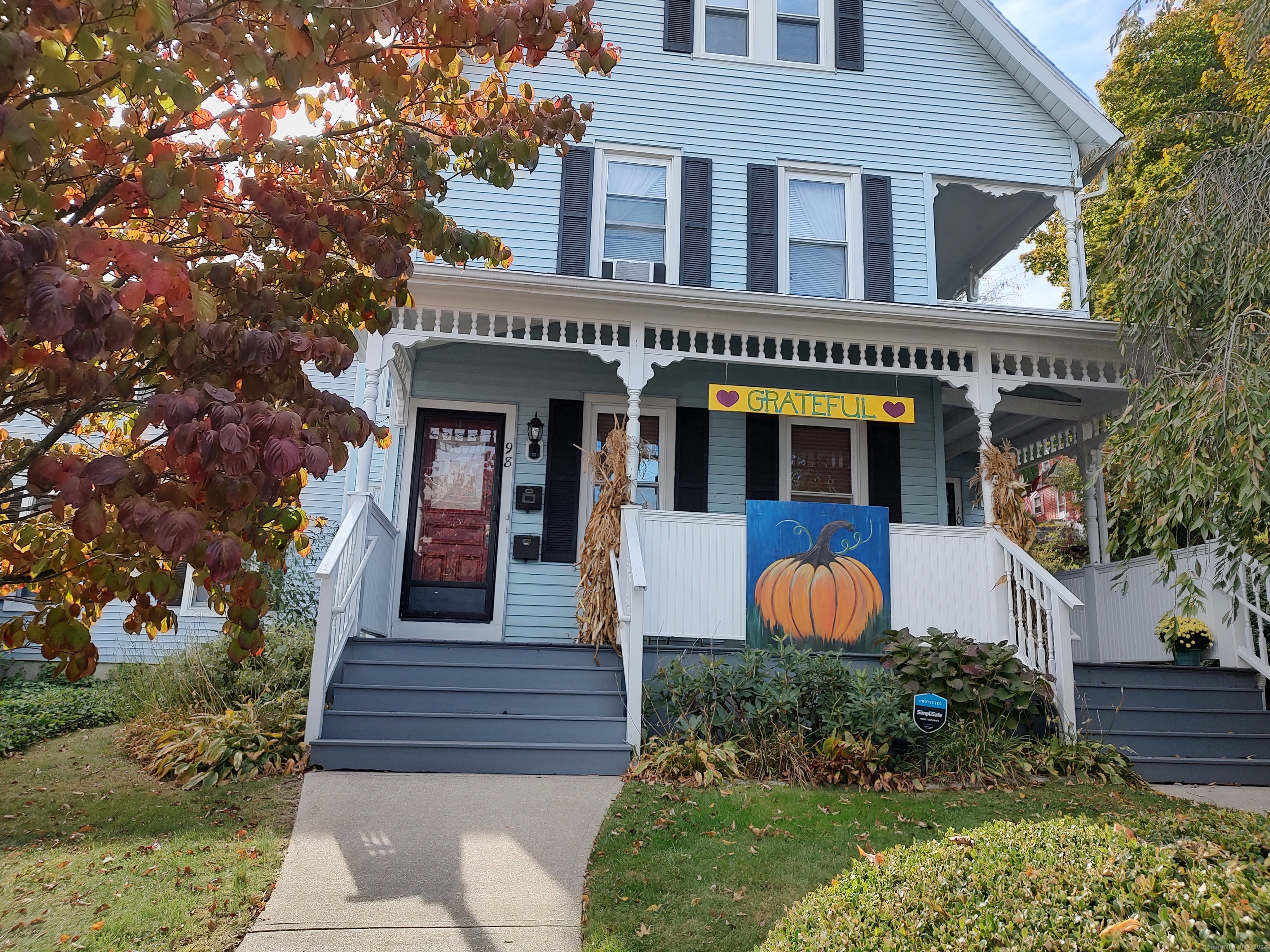 a front view of a house