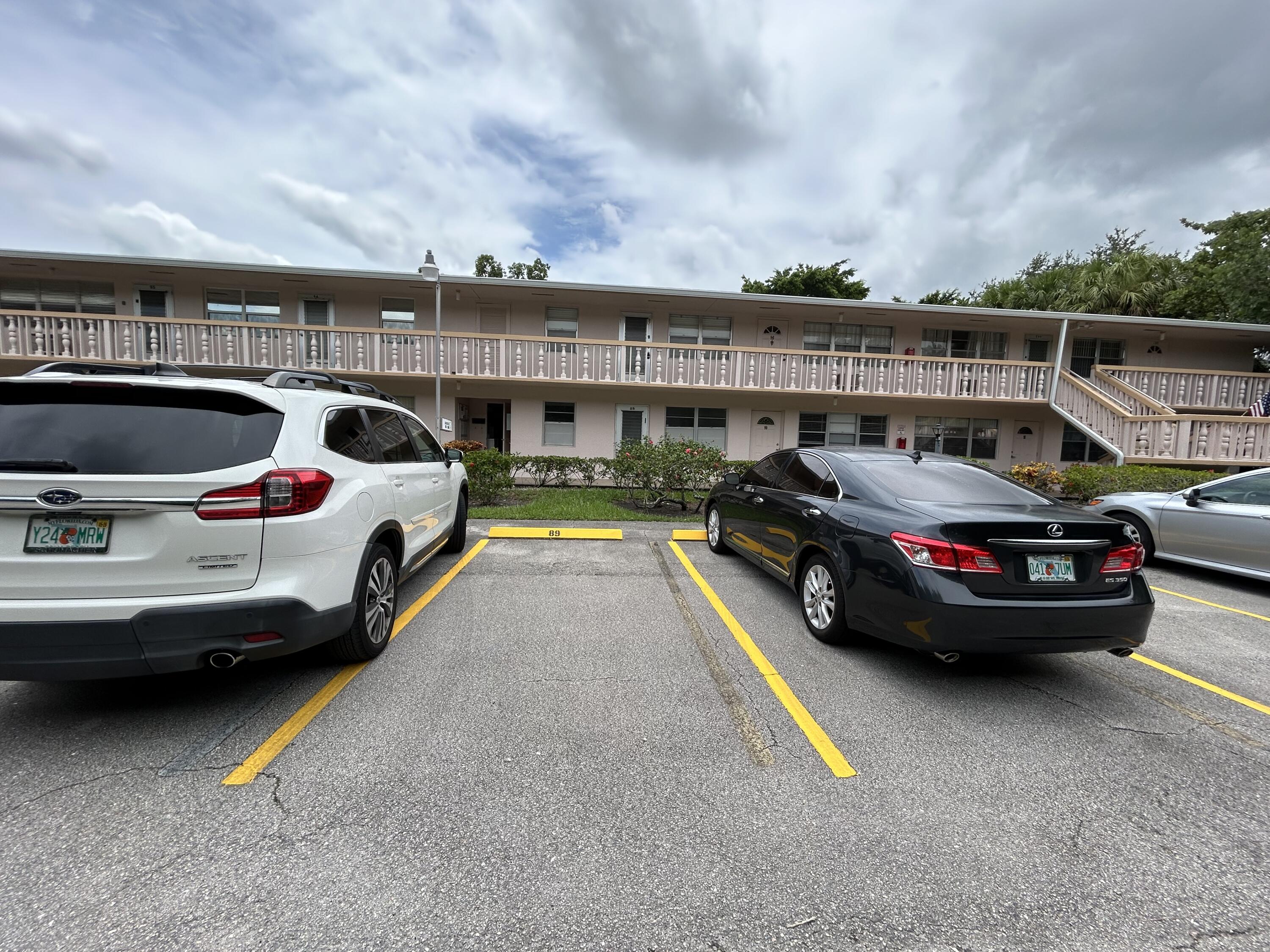 a view of cars parked in a parking