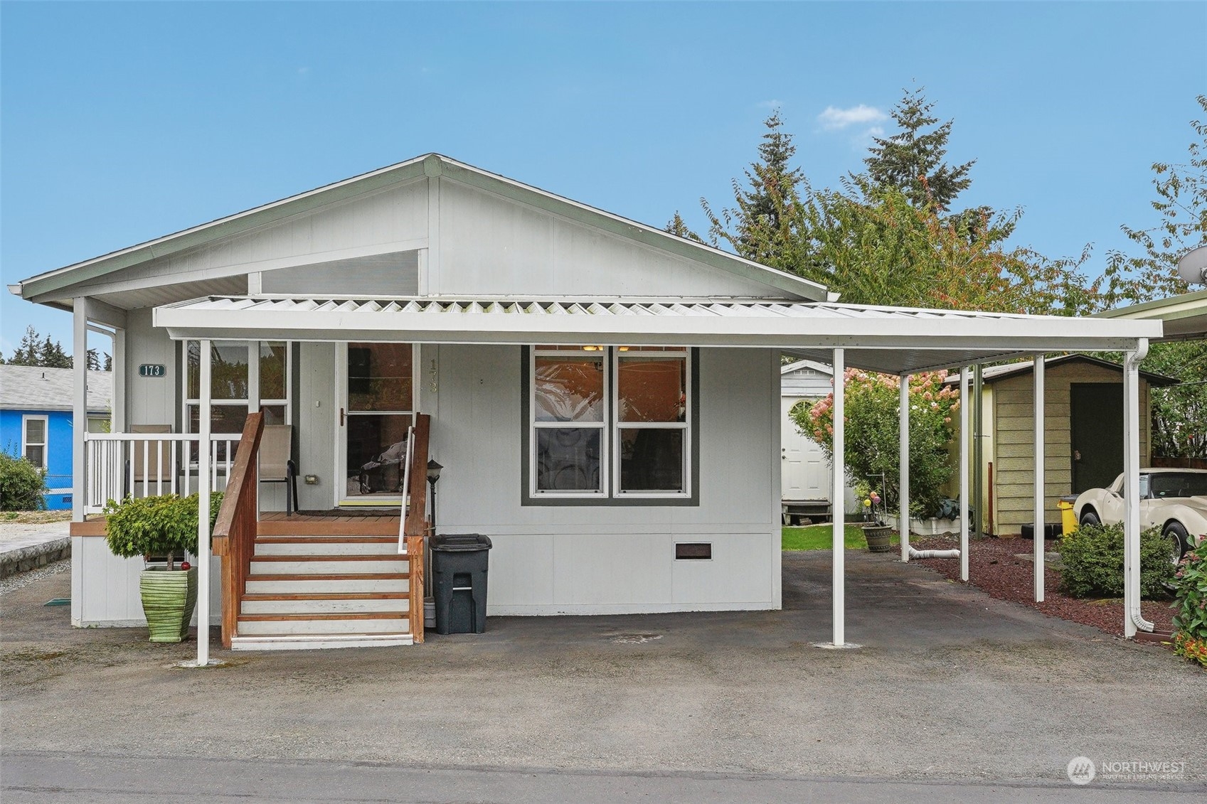 a front view of a house with a porch