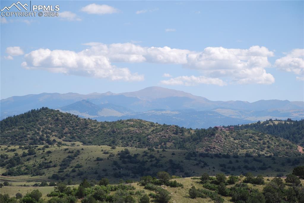 a view of city and mountain