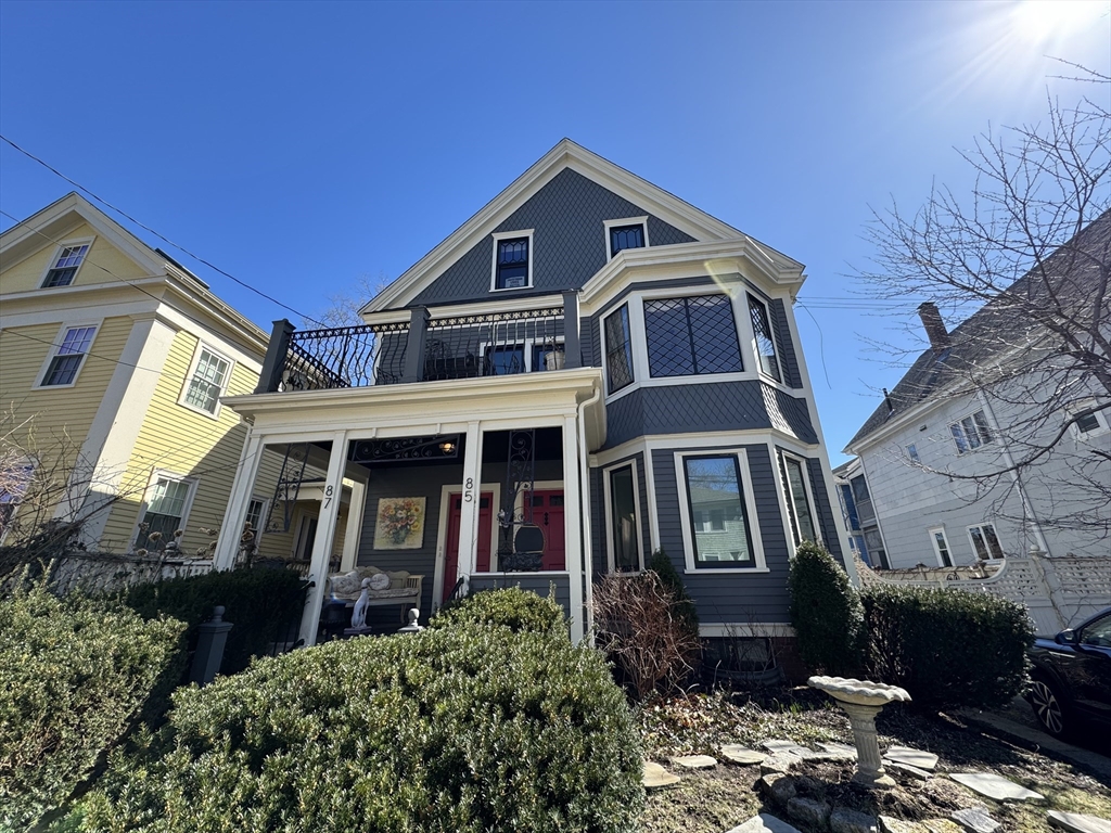 a front view of a house