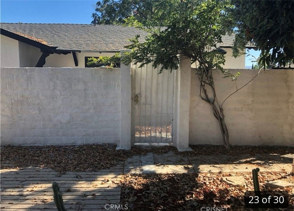 a backyard of a house