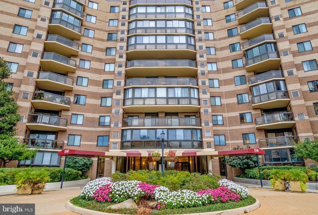 a building view with a outdoor space