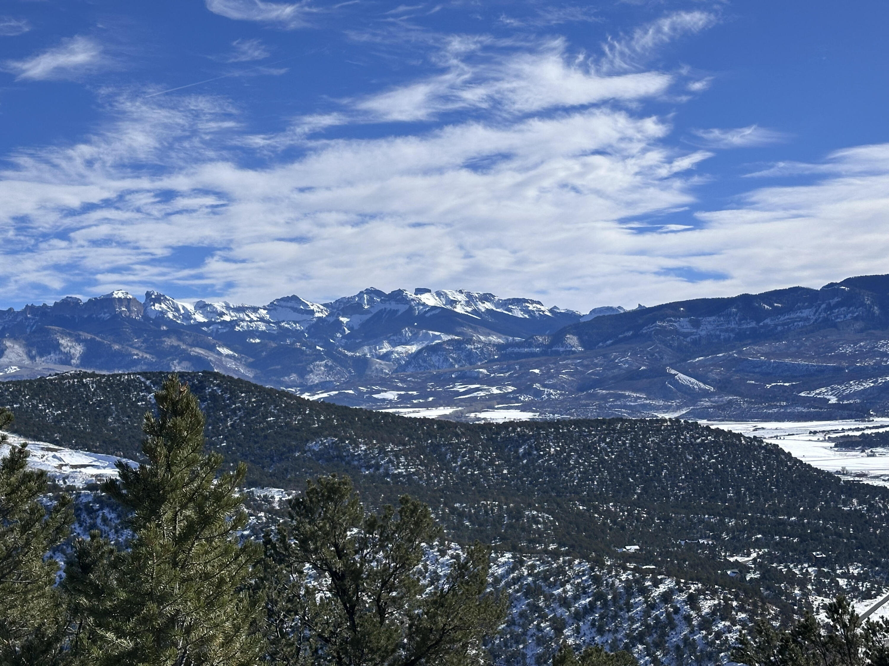 a view of city and mountain