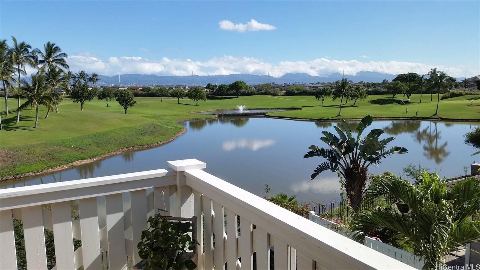 Lake and golf course view